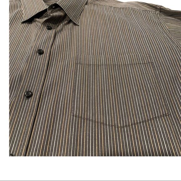 BUGATCHI UOMO Men’s Striped 1 Pocket Shirt XXL - Picture 3 of 9